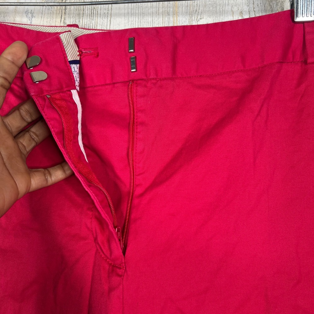 Talbots Red Cropped Pants 22W Plus Cotton Stretch Career Office Professional - Picture 4 of 10
